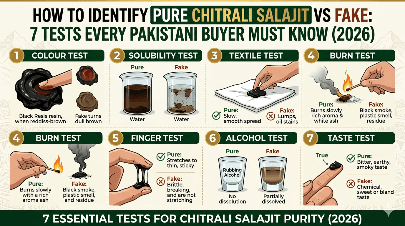 How to Identify Pure Chitrali Salajit vs Fake: 7 Tests Every Pakistani Buyer Must Know (2026)