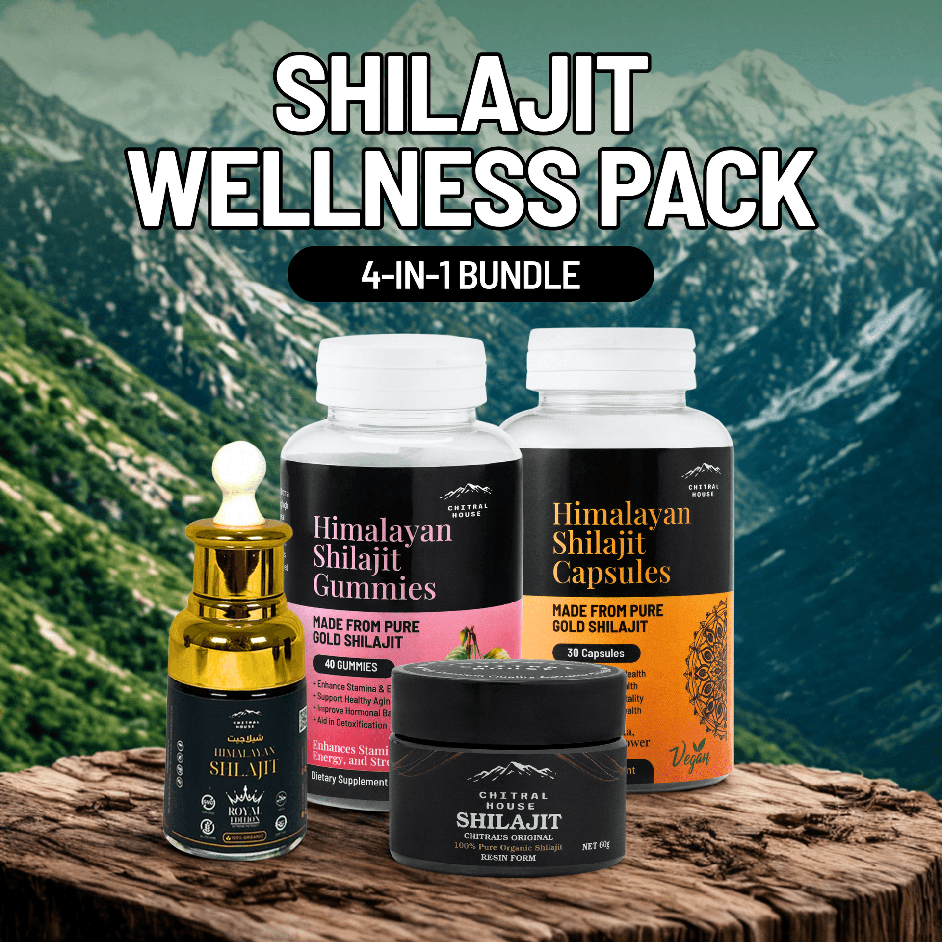 4-in-1 Shilajit Wellness Pack