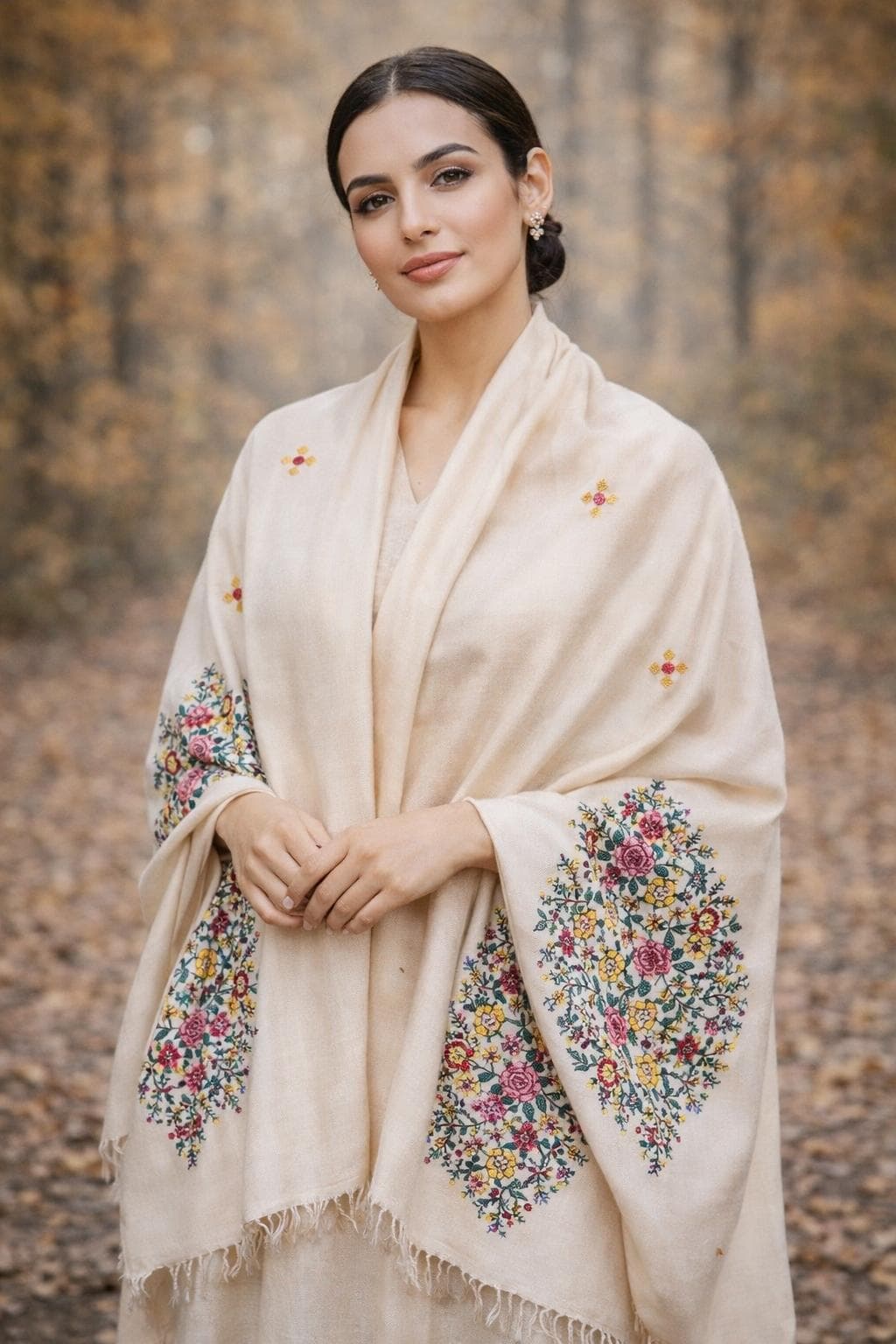 Premium Handwoven Shawl for women - Handmade Embroidery