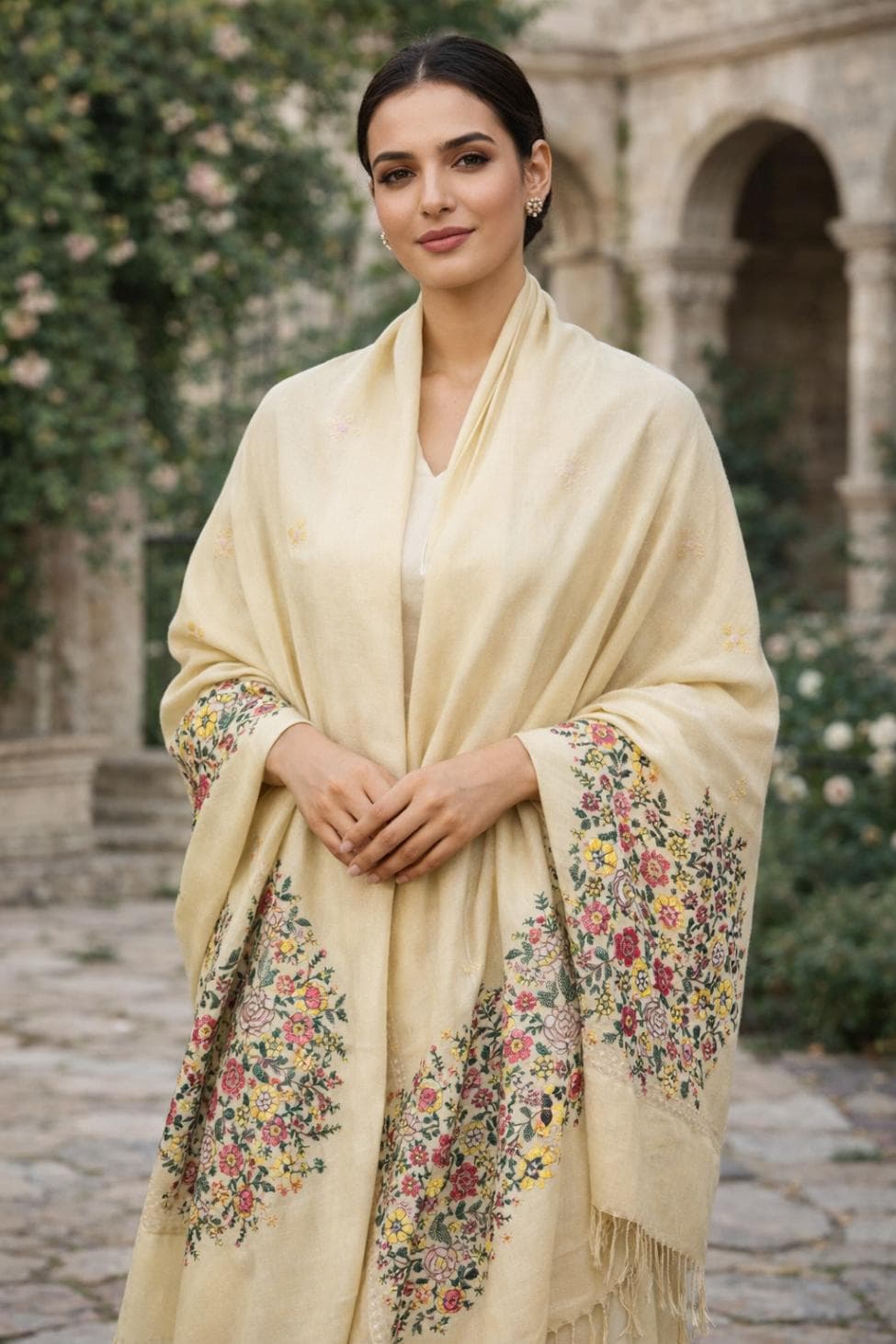Premium Handwoven Shawl for women - Handmade Embroidery