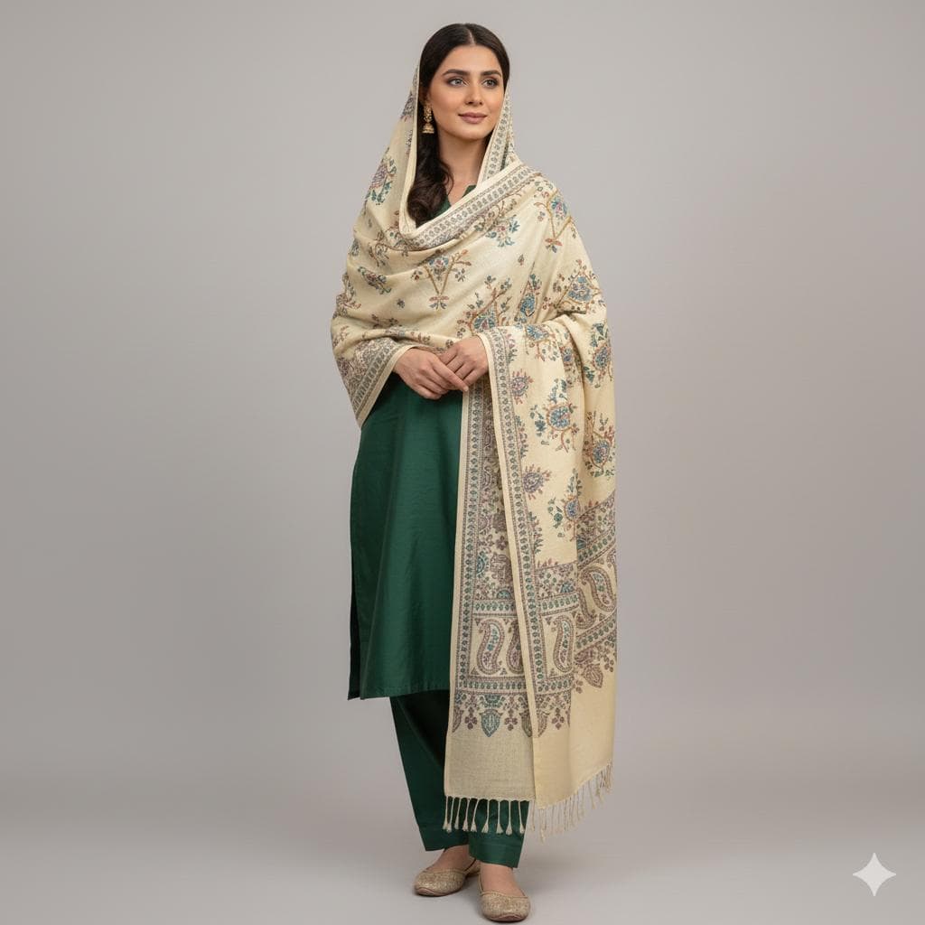Premium Handwoven Shawl for women - Handmade Embroidery